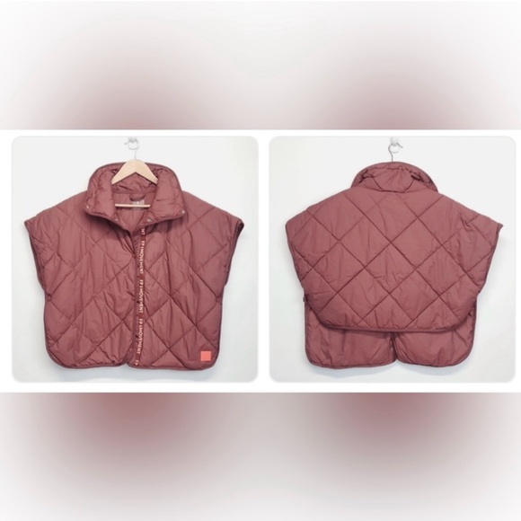 🎉HP🎉 Free People Movement Chill Out Packable Puffer Poncho Scarf Vest NWOT - Picture 4 of 7